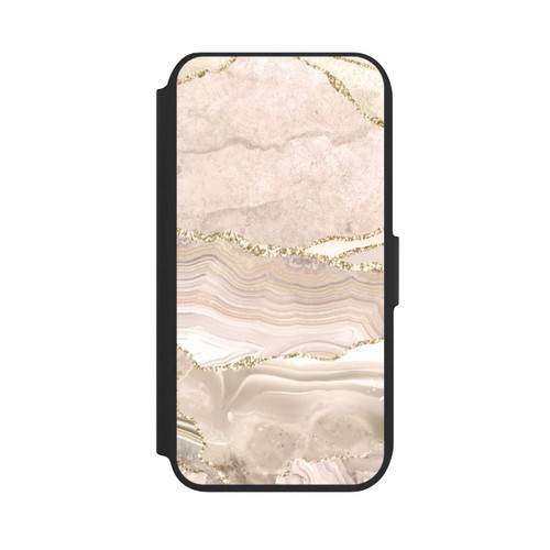 Apple iPhone SE (2022) NIVOflip Marmor rosa-goldene Streifen