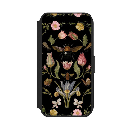Apple iPhone SE (2022) NIVOflip Wild Flower and Bee Black
