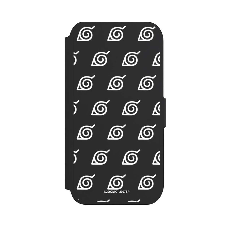 iPhone SE 2022 NIVOflip Konoha Pattern Blanc sur Fond Transparent