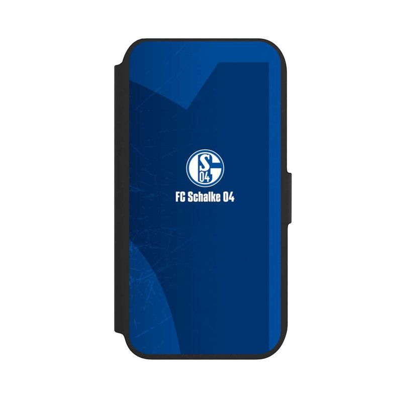 iPhone SE 2022 NIVOflip Schalke 04 Blauer Hintergrund Mit Logo