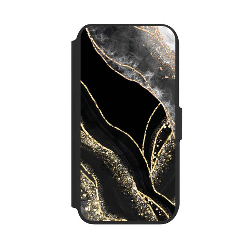 Apple iPhone SE (2022) NIVOflip Dunkler Marmor Gold