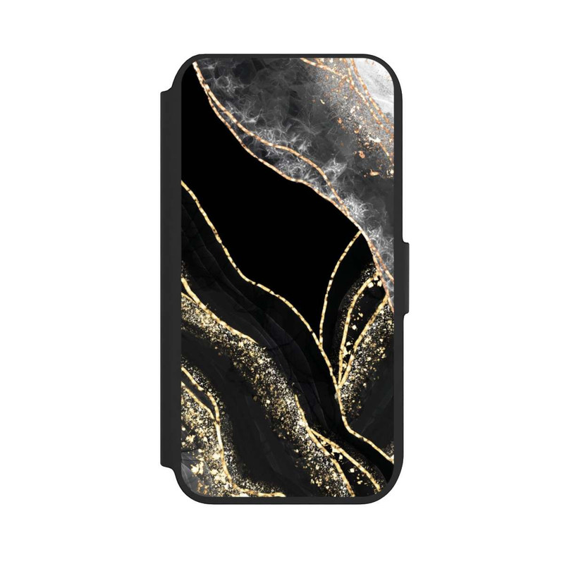 iPhone SE 2022 NIVOflip Dunkler Marmor Gold