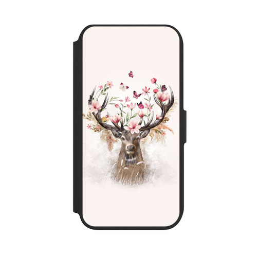 Apple iPhone SE (2022) NIVOflip Hirsch Blumen Geweih
