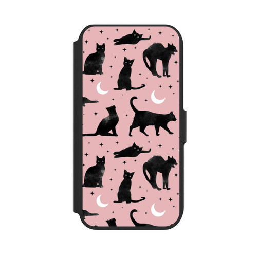 Apple iPhone SE (2022) NIVOflip Katzen und Mond auf Rosa