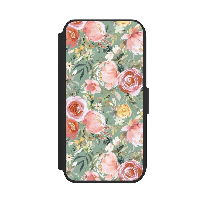 iPhone SE 2022 NIVOflip Pastellfarbener Pfingstrosenstrauß