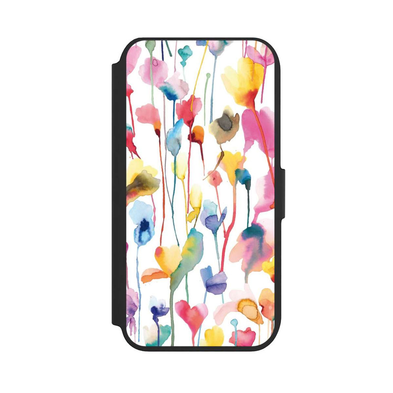 iPhone SE 2022 NIVOflip Aquarell Wildblumen bunt