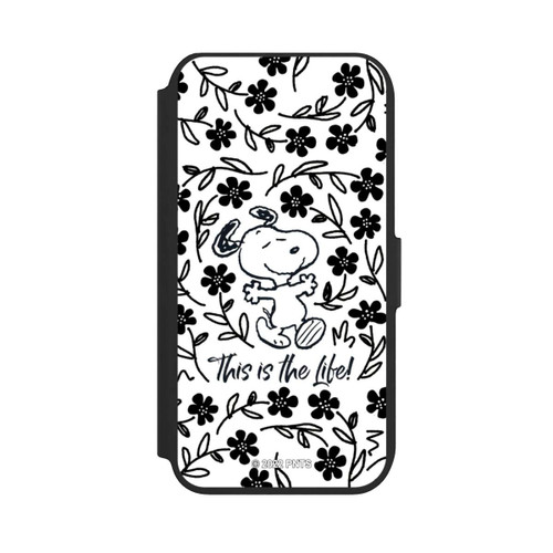 Apple iPhone SE (2022) NIVOflip Snoopy schwarz und weiß This Is The Life