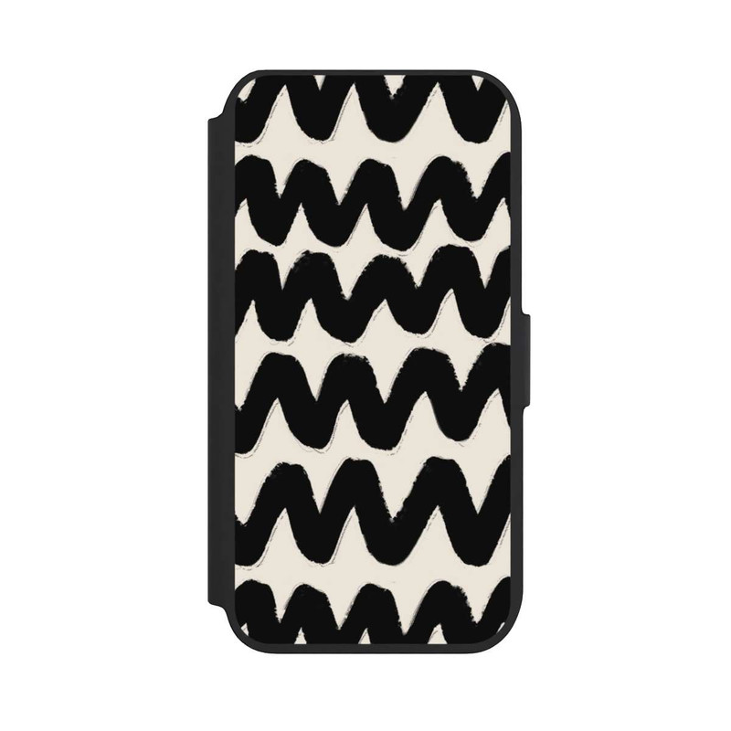 iPhone SE 2022 NIVOflip Vagues Noires Pattern