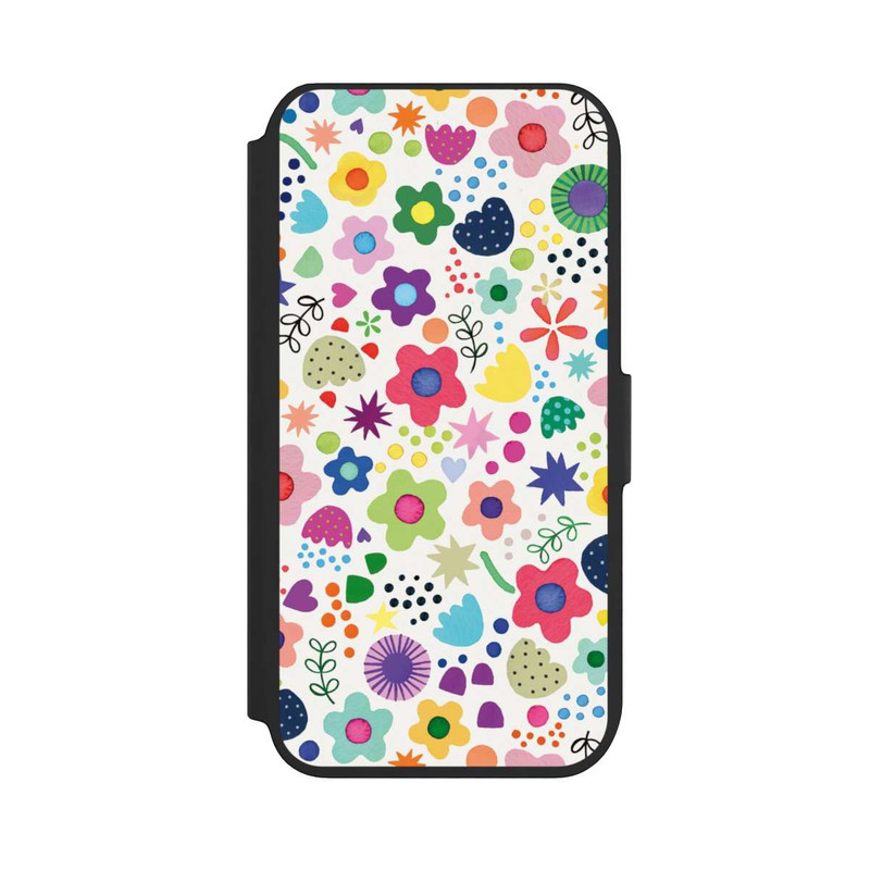 iPhone SE 2022 NIVOflip Psychedelische Blumen bunt