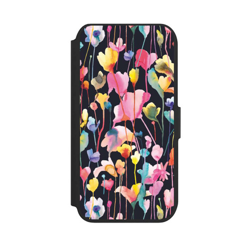 Apple iPhone SE (2022) NIVOflip Wildblumen schwarz