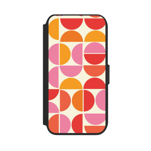 Apple iPhone SE (2022) NIVOflip Retro Trend Muster Orange