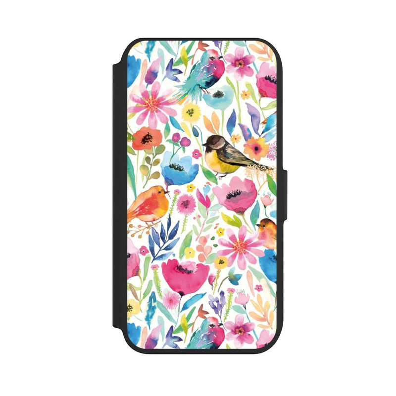 iPhone SE 2022 NIVOflip Wunderliche Vögel und Blumen