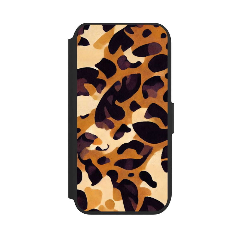 iPhone SE 2022 NIVOflip motif lion marron clair