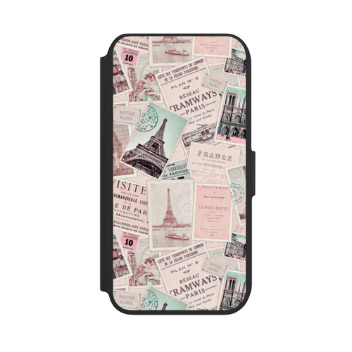 Apple iPhone SE (2022) NIVOflip Vintage Paris Postcards Pattern