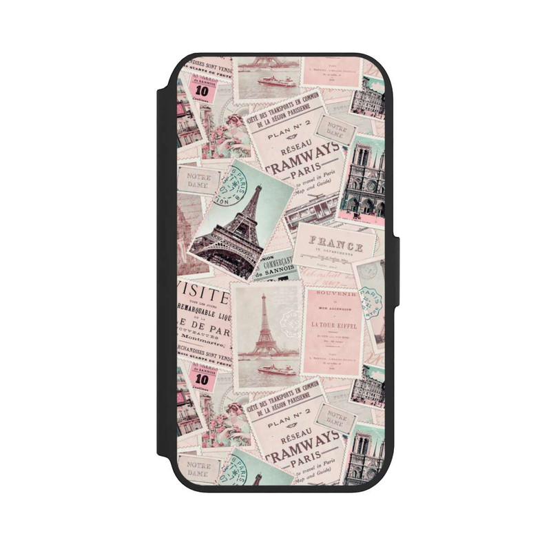 iPhone SE 2022 NIVOflip Vintage Paris Postcards Pattern