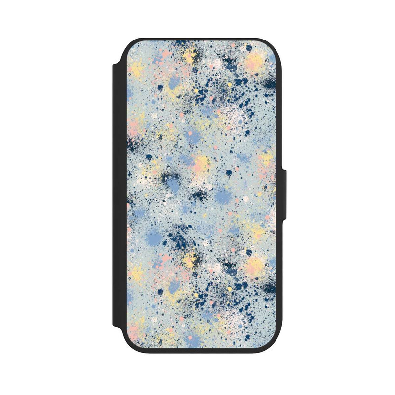 iPhone SE 2022 NIVOflip Tintentropfen Staub Textur Blau