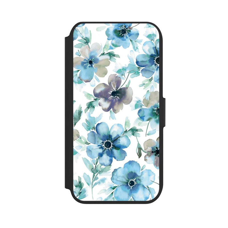 iPhone SE 2022 NIVOflip Motif de fleurs bleues Tendance