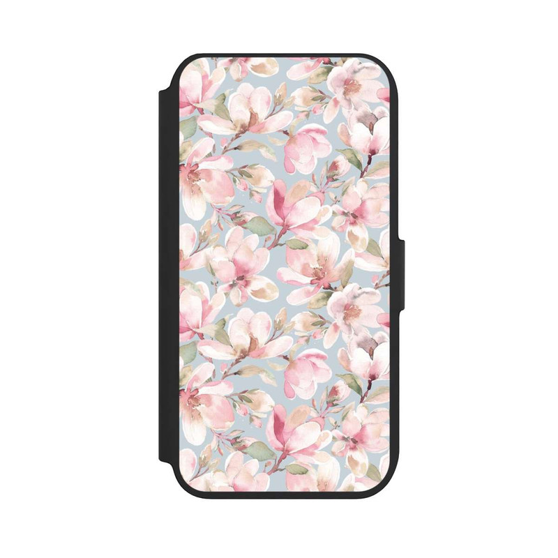 iPhone SE 2022 NIVOflip Fleurs de magnolia rose pastel