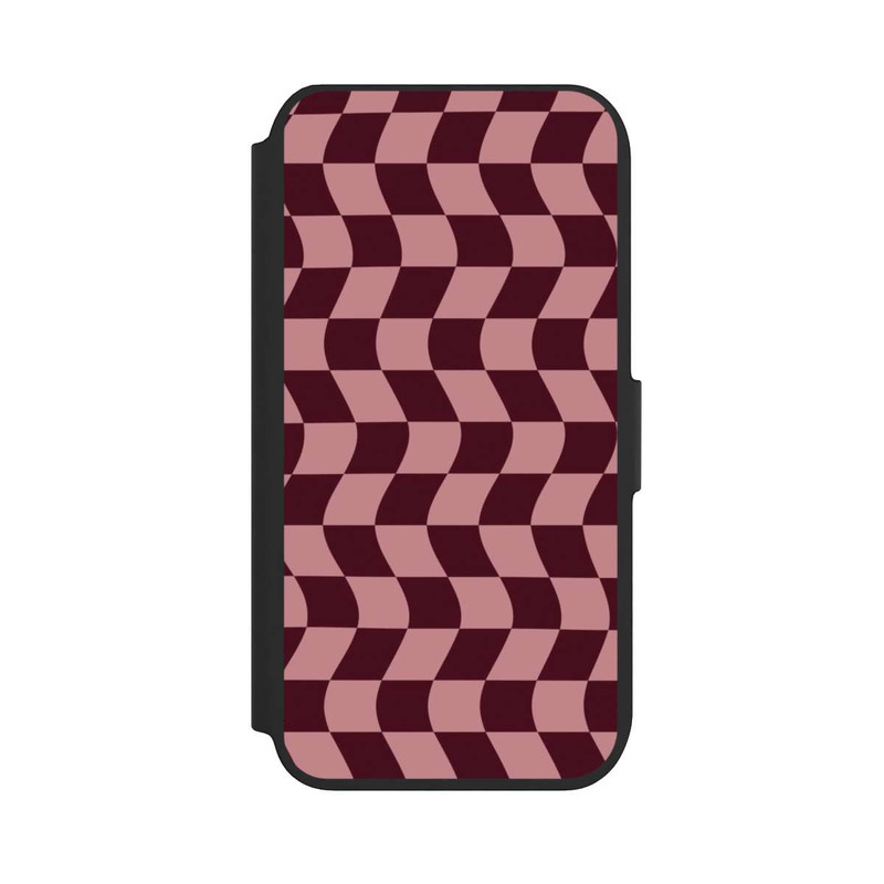 iPhone SE 2022 NIVOflip Schachbrett Rot-Rosa