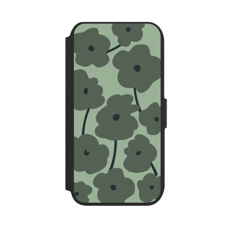 iPhone SE 2022 NIVOflip Fleurs Minimalistes Vertes
