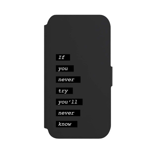 Apple iPhone SE (2022) NIVOflip If You Try Black Transparent