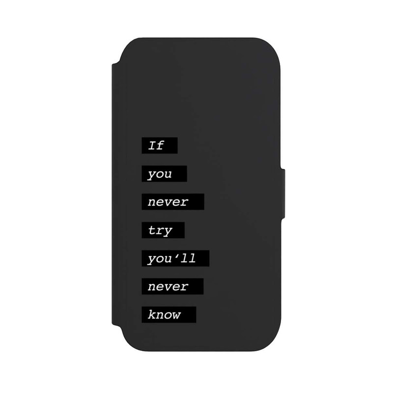 iPhone SE 2022 NIVOflip If You Try Black Transparent
