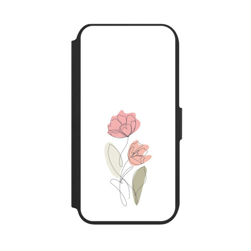 Apple iPhone SE (2022) NIVOflip Blume Line Art Rot