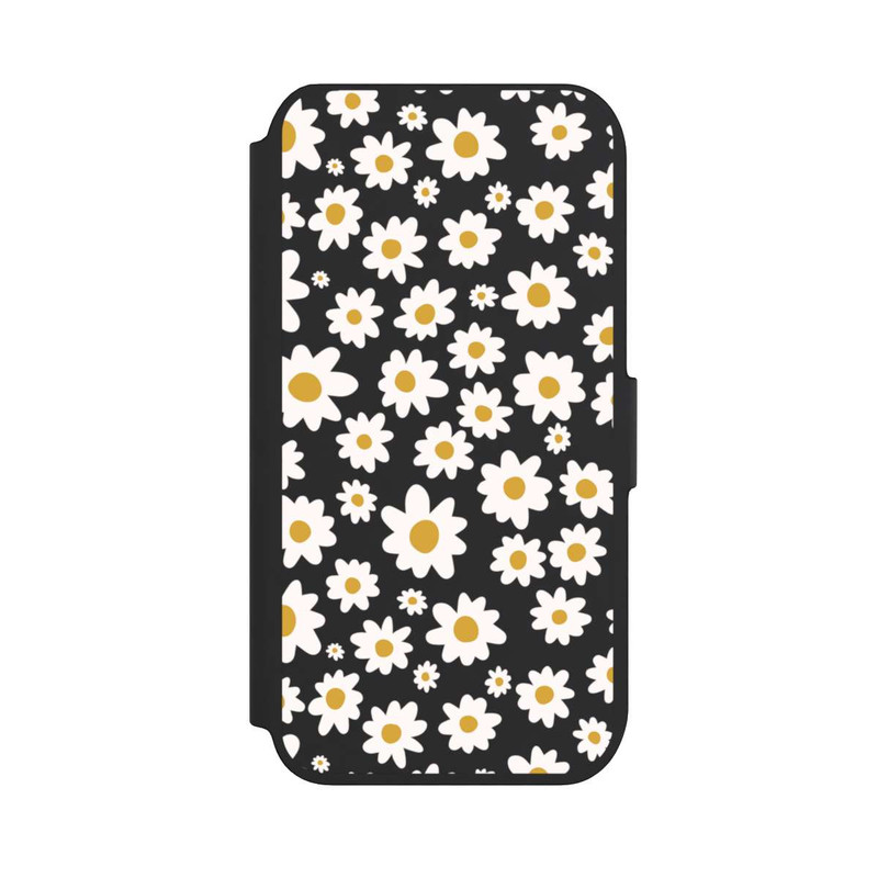 iPhone SE 2022 NIVOflip Daisy Flower Seamless Pattern Transparent