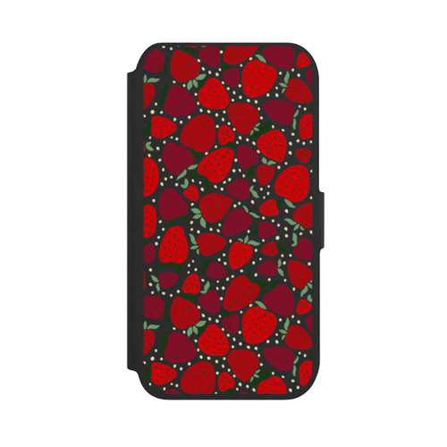 Apple iPhone SE (2022) NIVOflip Strawberry Pattern Comic Transparent