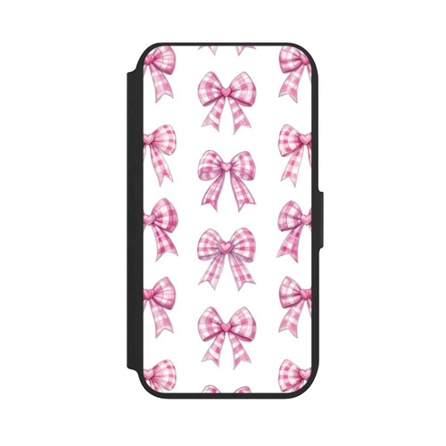Apple iPhone SE (2022) NIVOflip Pink Gingham Hearts and Bows