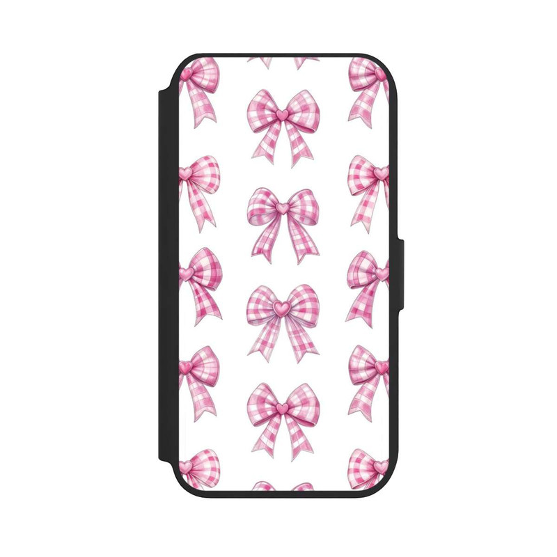 iPhone SE 2022 NIVOflip Pink Gingham Hearts and Bows