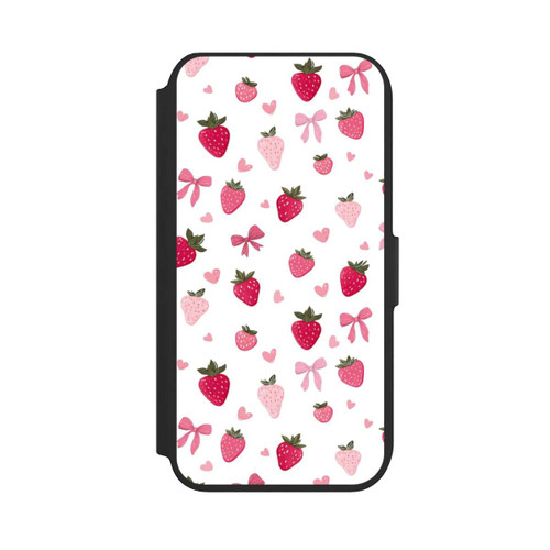 Apple iPhone SE (2022) NIVOflip Erdbeer Herz Schleifen Muster Pink