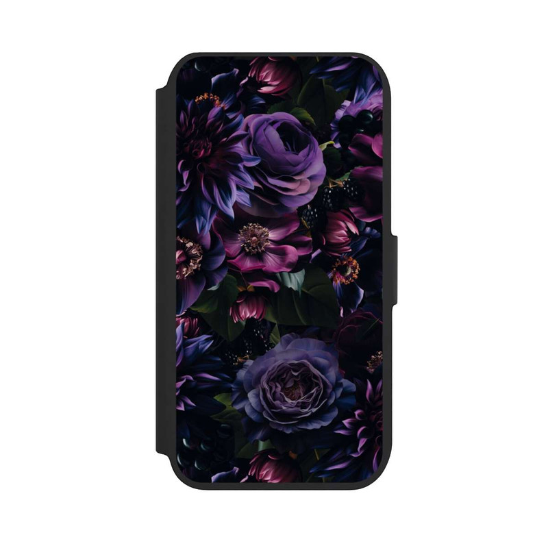 iPhone SE 2022 NIVOflip Dunkle Lila Blüten 
