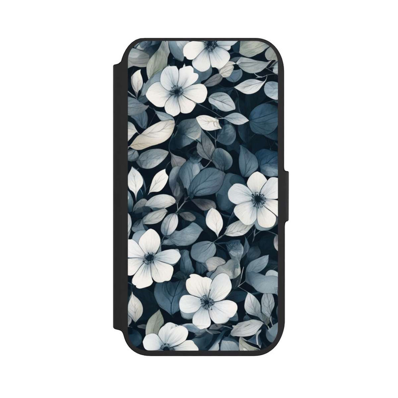 iPhone SE 2022 NIVOflip Blaue Negativblumen mit KI