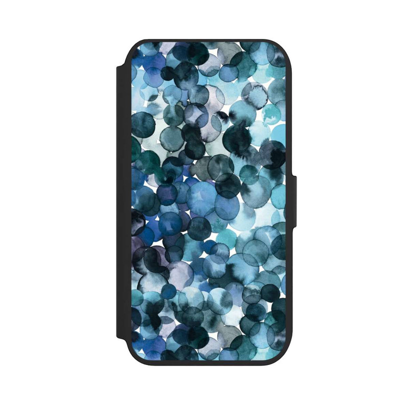 iPhone SE 2022 NIVOflip Watercolor Dots Blue Pattern