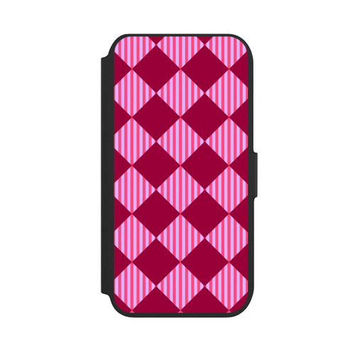 Apple iPhone SE (2022) NIVOflip Rauten Muster Rot Rosa