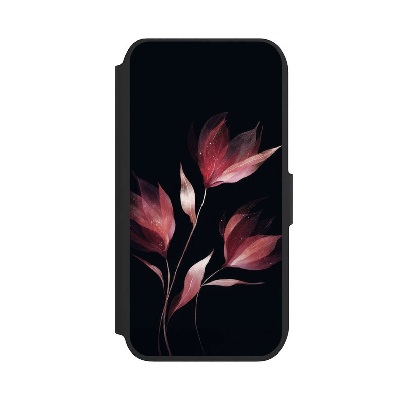 iPhone SE 2022 NIVOflip Burgunderrote Blume Negativ