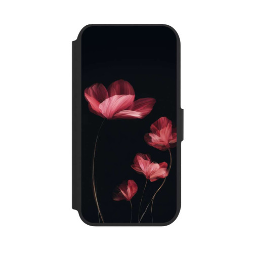Apple iPhone SE (2022) NIVOflip Burgunder Blüten schwarz