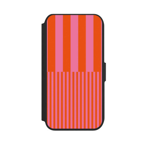 Apple iPhone SE (2022) NIVOflip Striped Pattern Pink Red