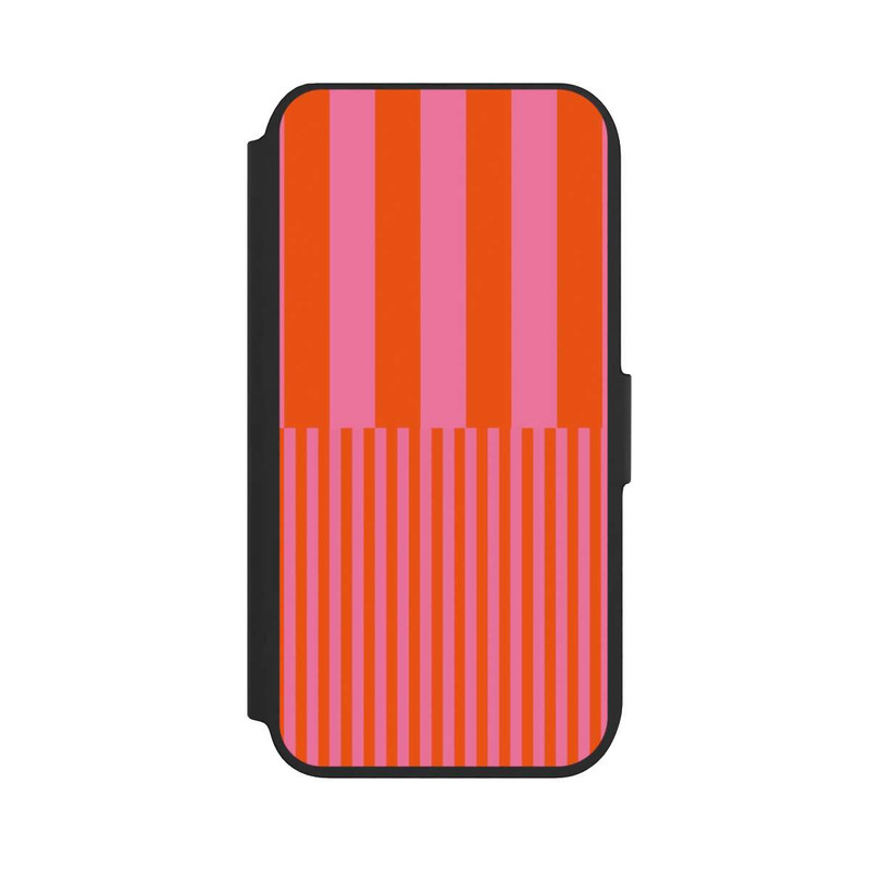 iPhone SE 2022 NIVOflip Striped Pattern Pink Red
