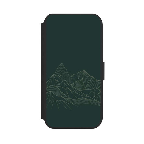 Apple iPhone SE (2022) NIVOflip Berg Line Art Grün