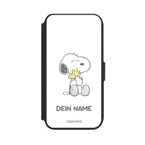 Apple iPhone SE (2022) NIVOflip Snoopy And Woodstock Cuddling Personnalisable