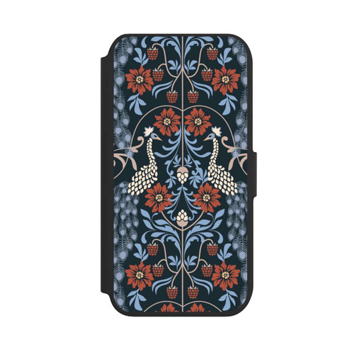 Apple iPhone SE (2022) NIVOflip Vintage Peacock Garden Arts and Crafts Floral Dark