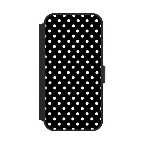 Apple iPhone 14 NIVOflip Polka Dots Schwarz und Weiß