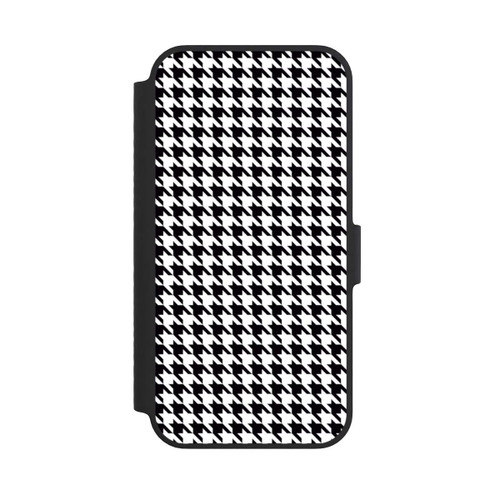 Apple iPhone 14 NIVOflip Hahnentritt Schwarz Weiß