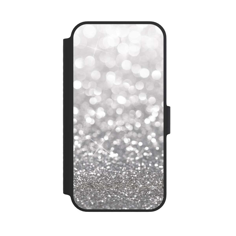 iPhone 14 NIVOflip Pluie de Paillettes Argentées Look