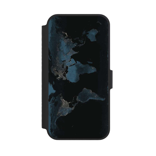 Apple iPhone 14 NIVOflip Carte du Monde Nuit