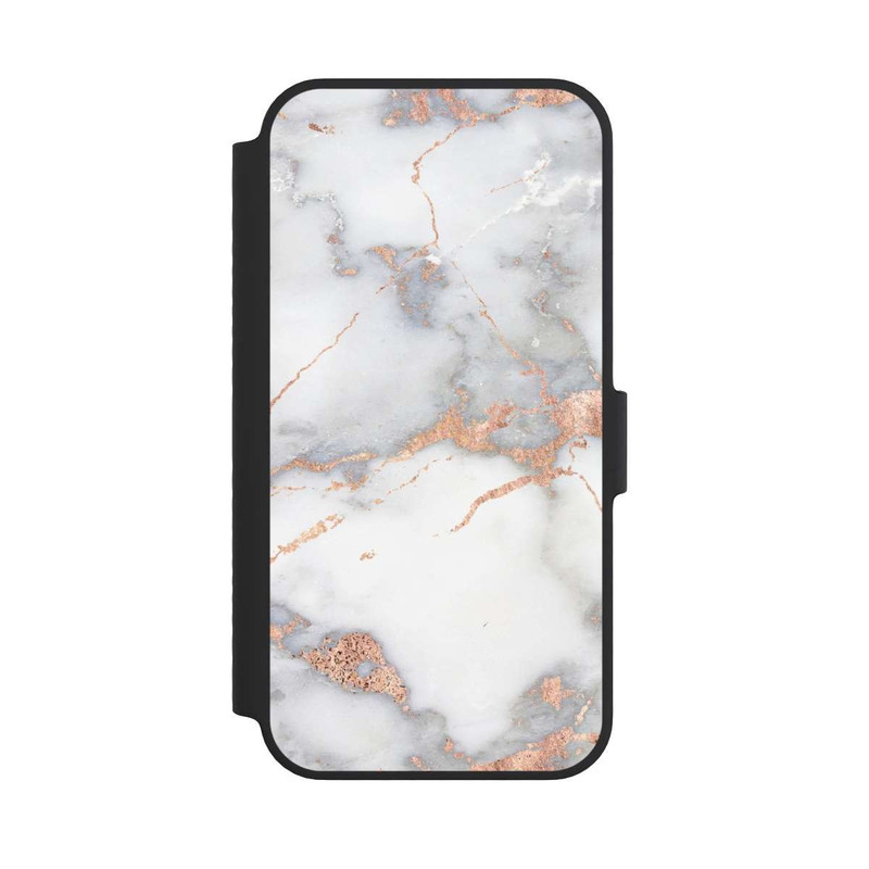 iPhone 14 NIVOflip Marbre Blanc et Doré