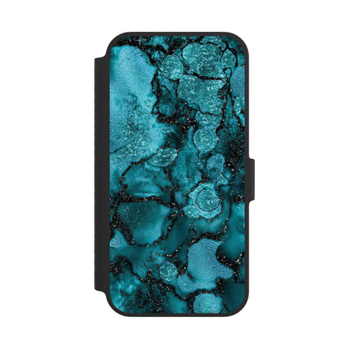 Apple iPhone 14 NIVOflip Paillettes Bleues
