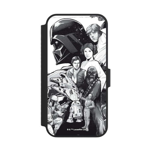 Apple iPhone 14 NIVOflip StarWars Charaktere - Schwarz-Weiß